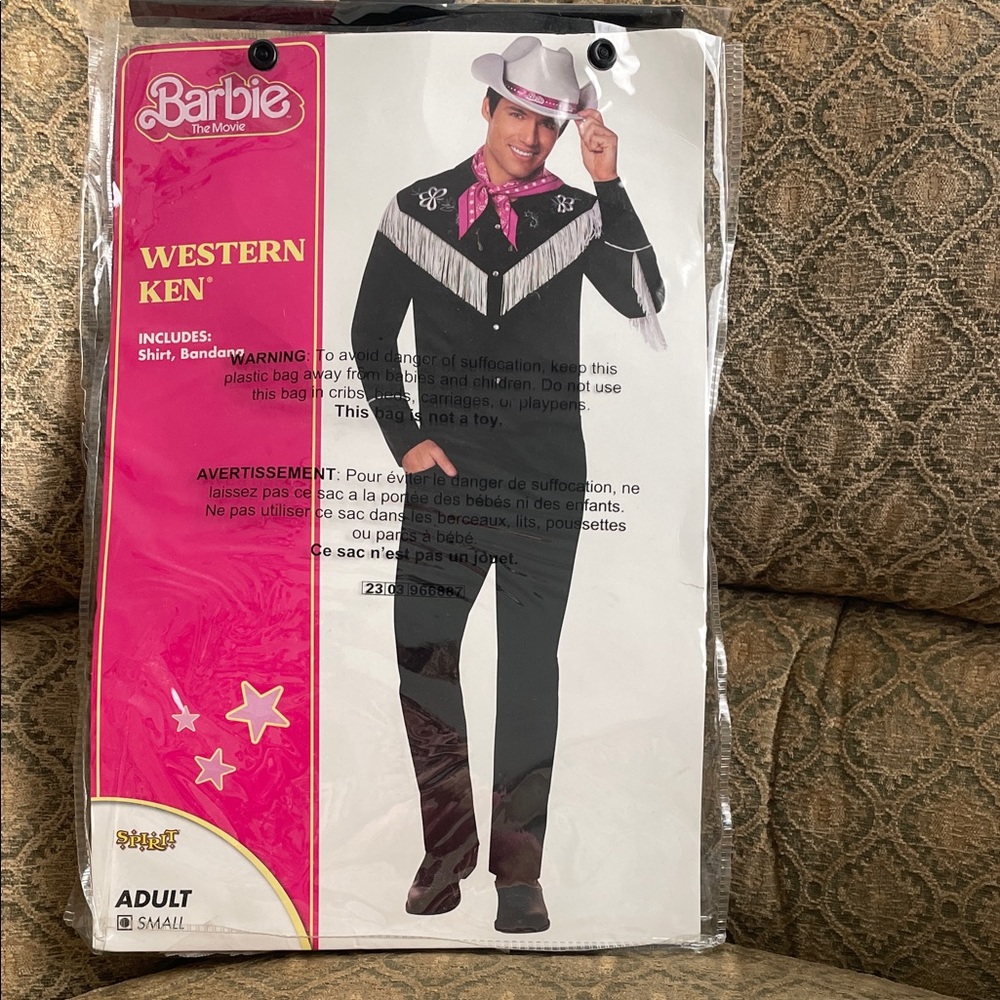 Barbie Western Ken Outfit with Pink Accents Adult Small